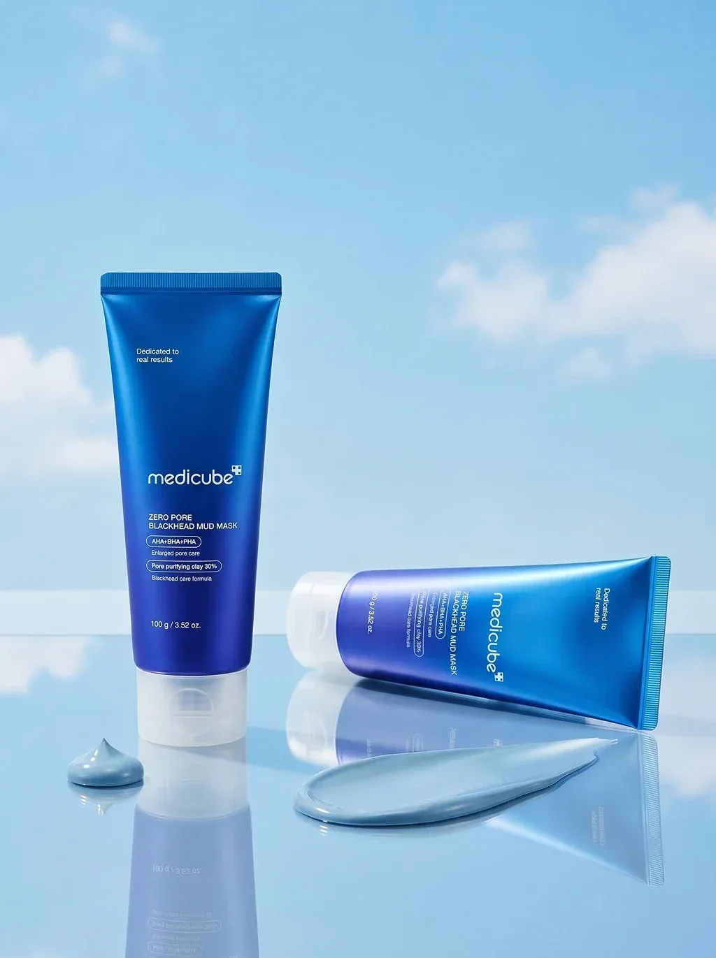 Editorial cosmetic product photography of INSERT PRODUCT REFERENCE , two