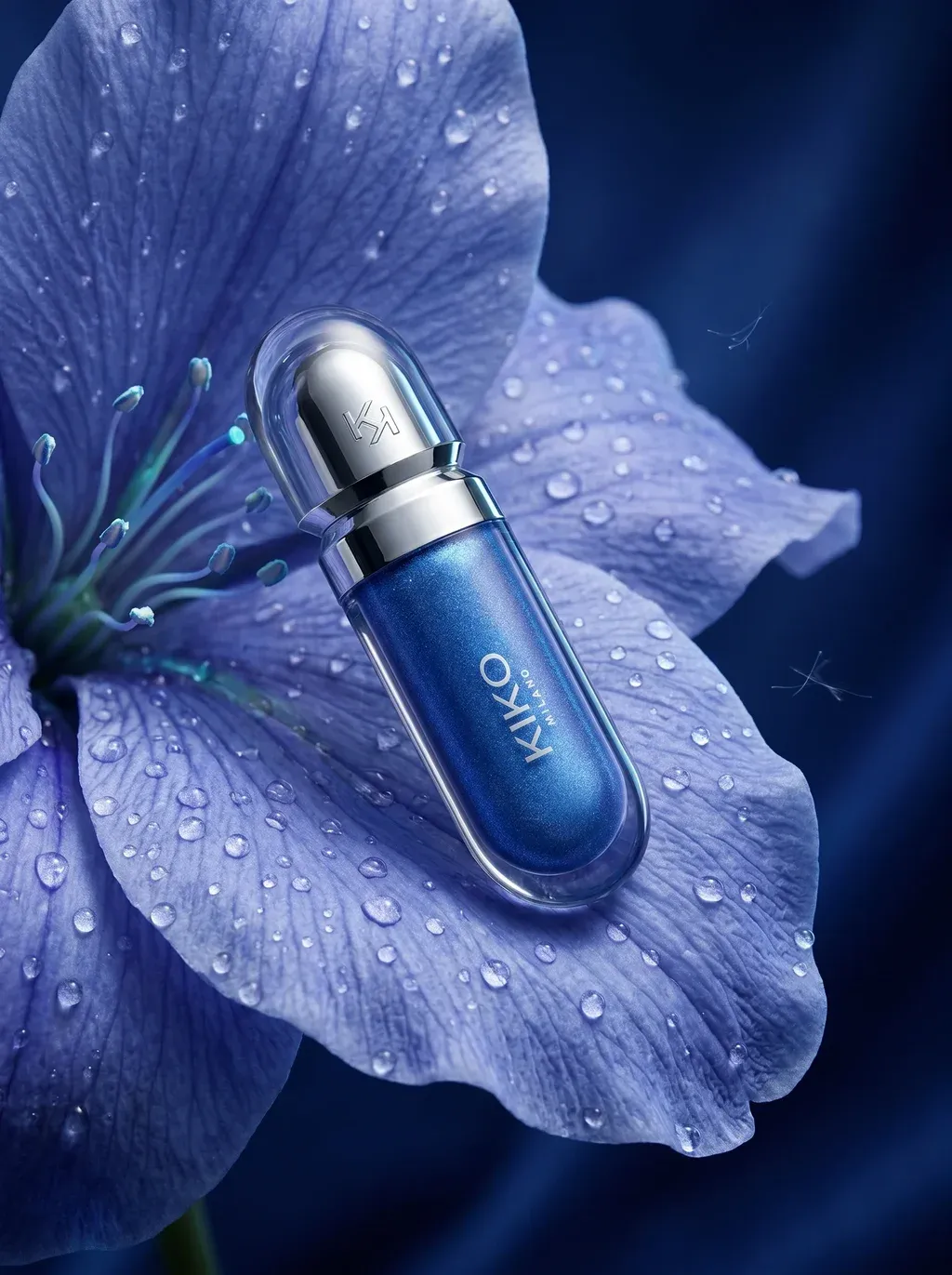 ATTACHED PRODUCT resting on a giant soft blue fantasy flower