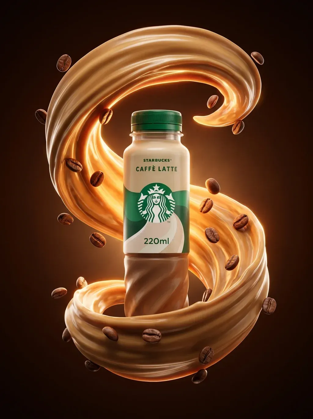 Commercial product photography CGI composite, use @image1 The attached bottle