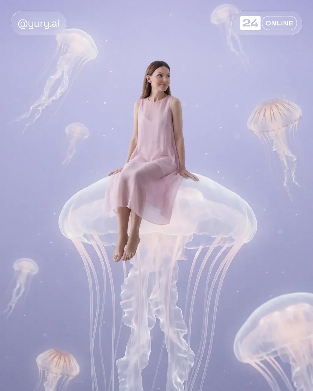 Cinematic surreal photorealistic editorial image of a miniature fragile young