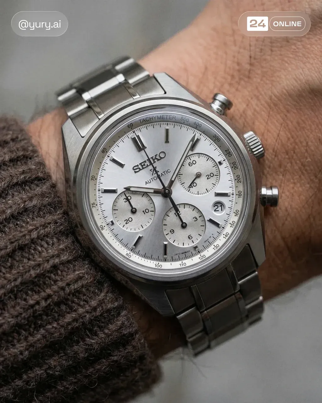 Hyper-realistic editorial macro photo of a left wrist wearing a