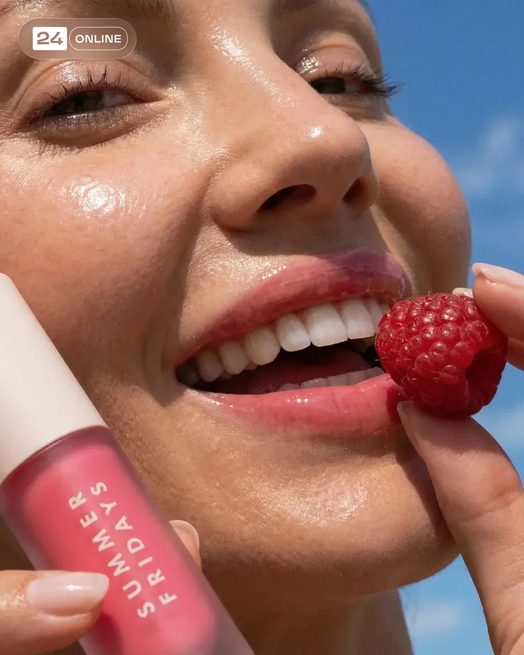 Hyper-realistic beauty campaign extreme close-up of the lower half of