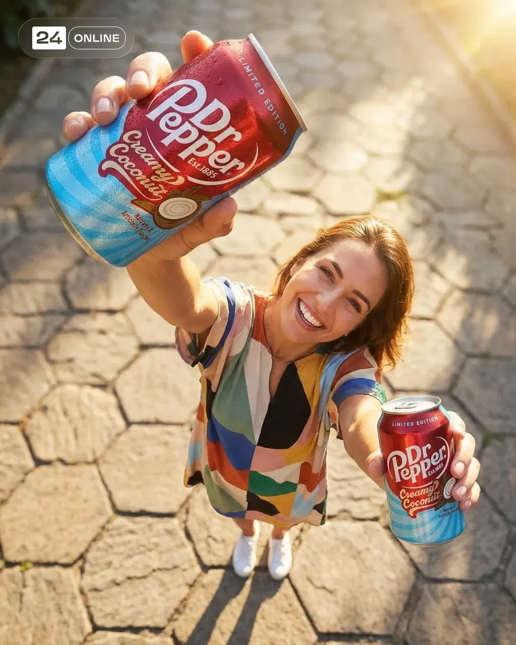 Hyper-realistic overhead editorial photo shot from above looking down at