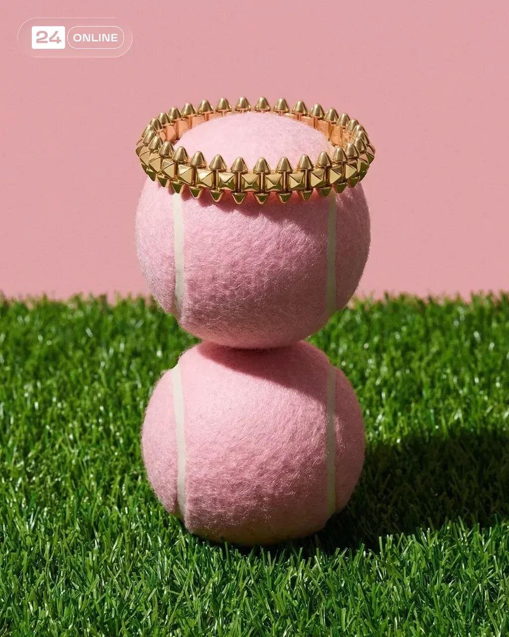 A close-range editorial beauty shot using controlled perspective distortion. A