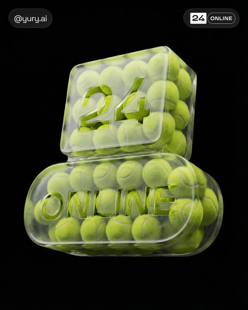 Create my logo in the form of translucent rubber material