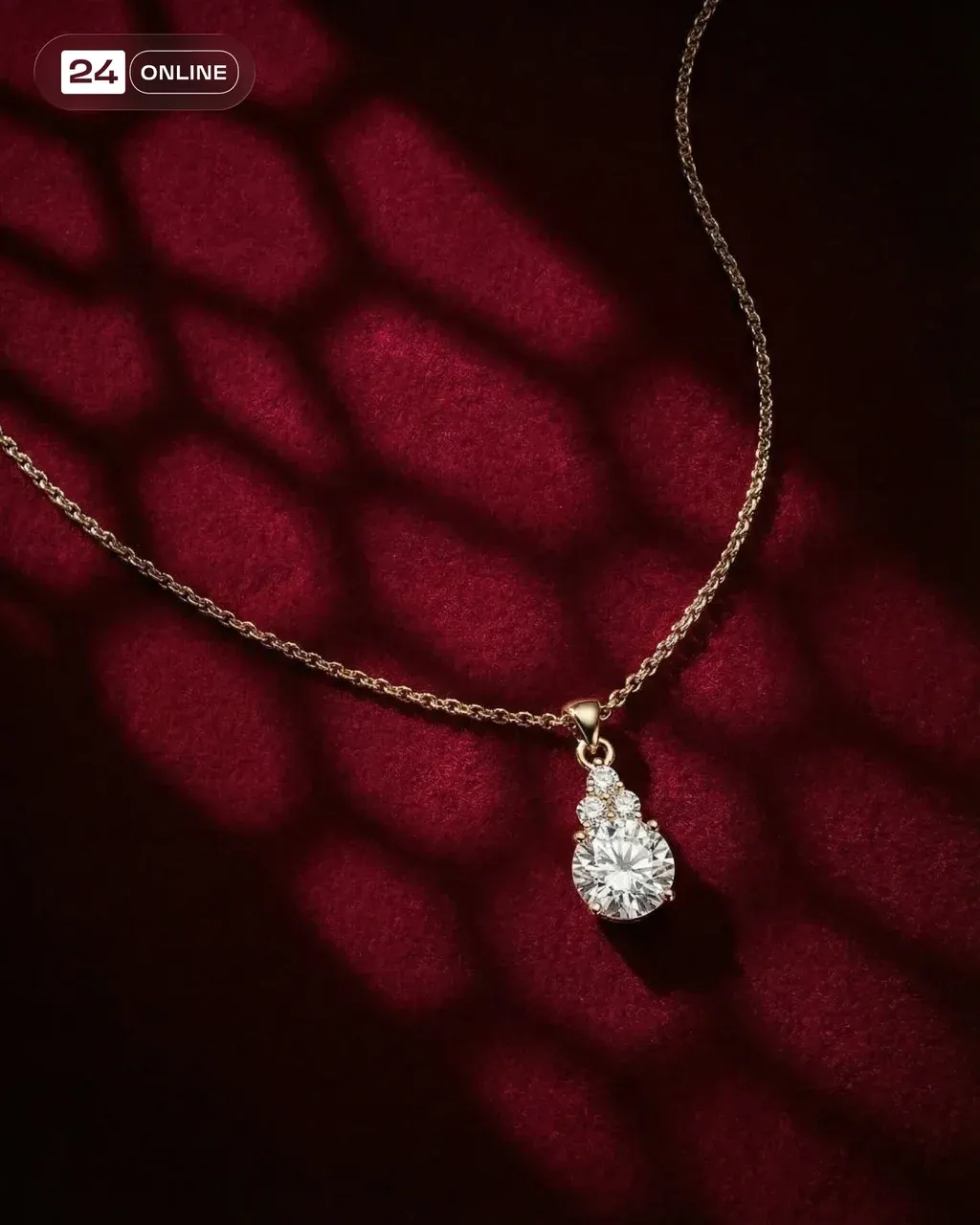 A cinematic luxury jewelry editorial photoshoot featuring @img1 placed on