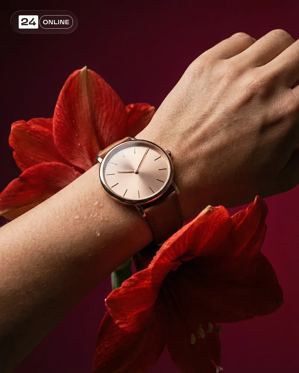 Artistic dramatic close-up of a wrist and hand — a