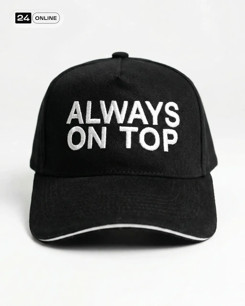 Ultra-realistic luxury product hero photograph of a baseball cap that