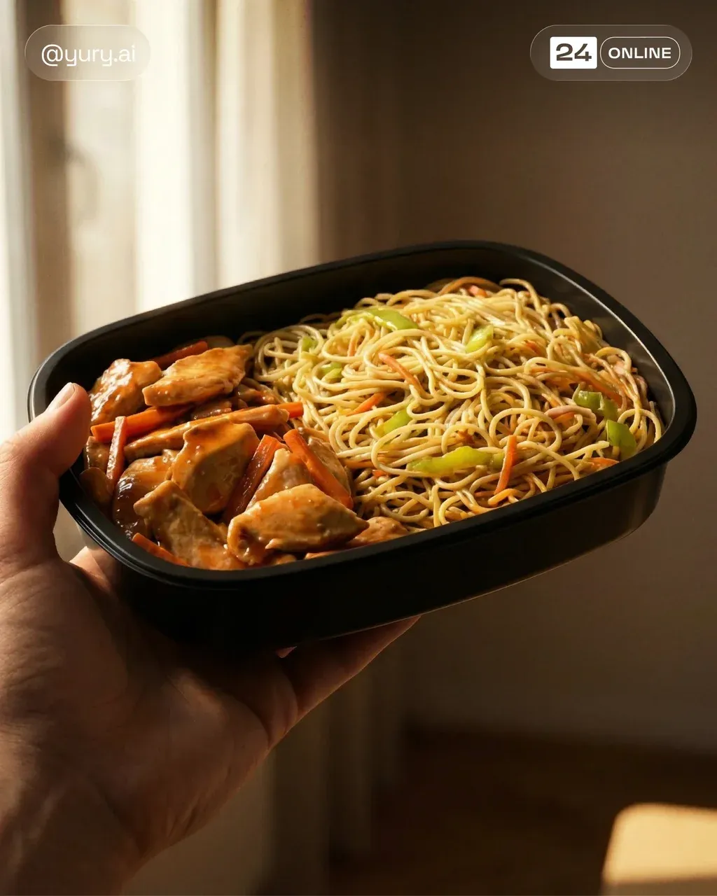 Cinematic handheld-style food shot with natural window light and gentle
