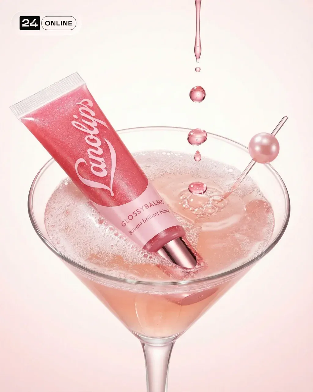 Photoreal luxury beauty campaign still life featuring the Glossa lip