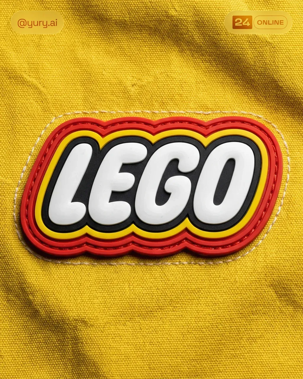 Generate a hyper-realistic image of a custom-shaped 3D PVC patch