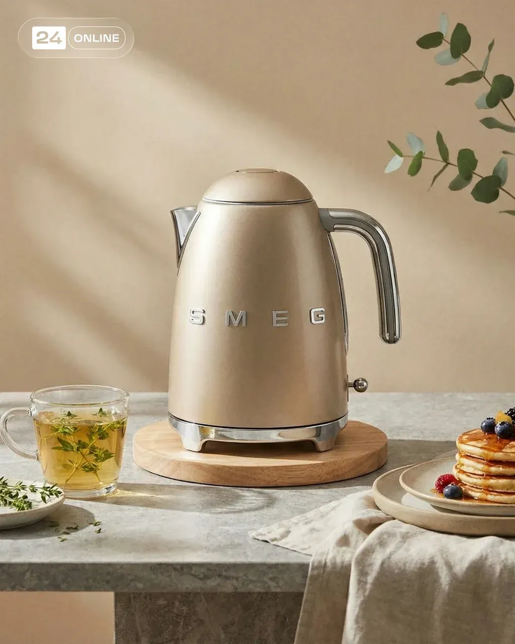 Create a minimal premium lifestyle product photograph featuring @img1 placed
