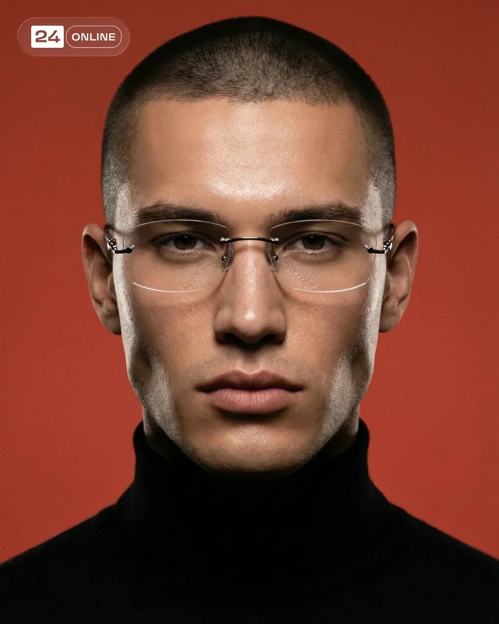 ultra realistic studio portrait of a male model wearing PRODUCT