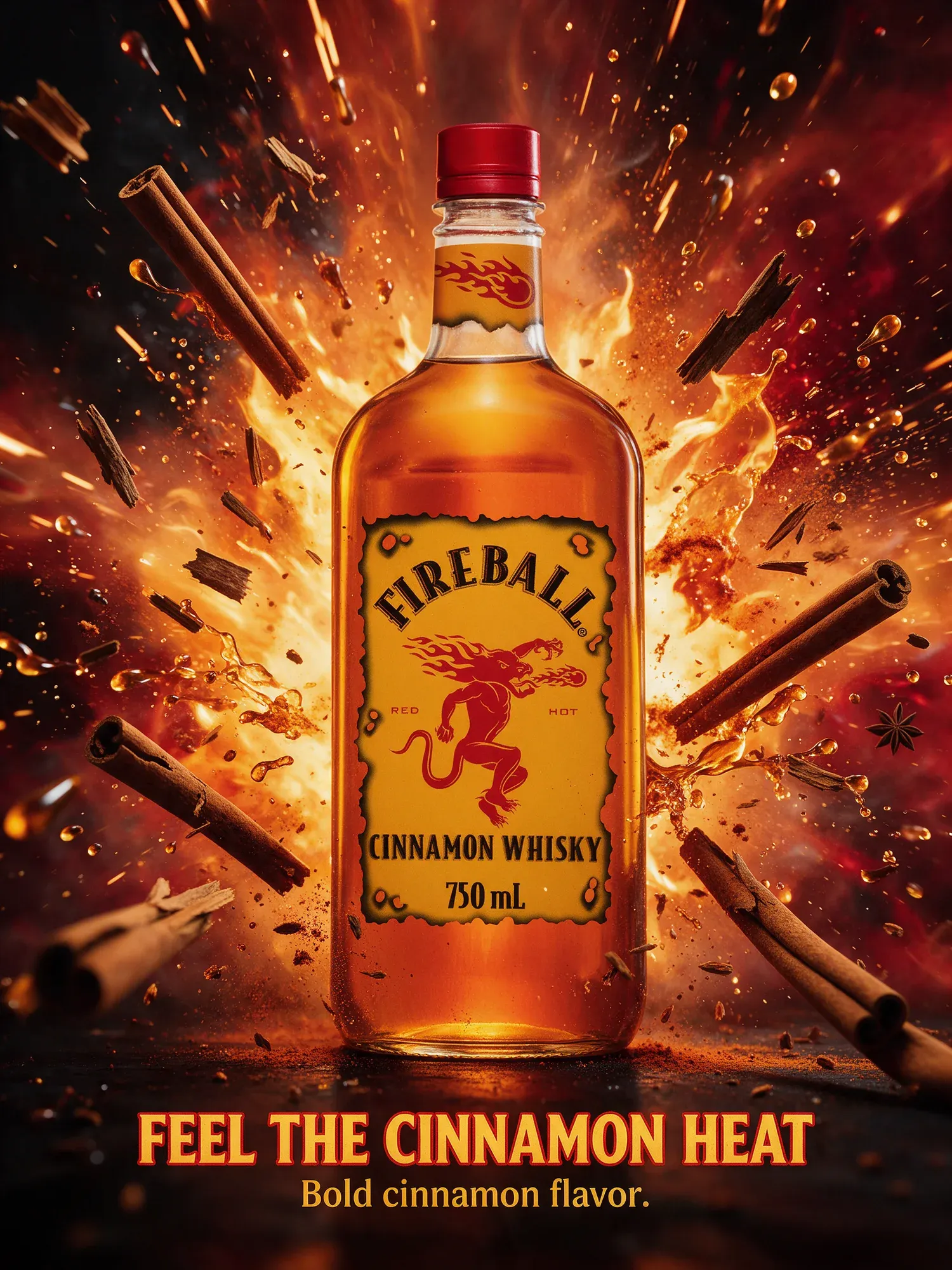 anuncio de producto con explosión radial