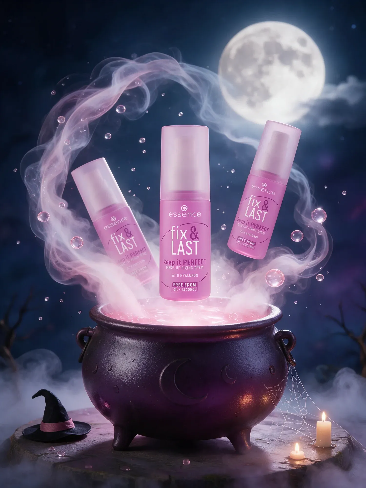 anuncios de Halloween con escenografía