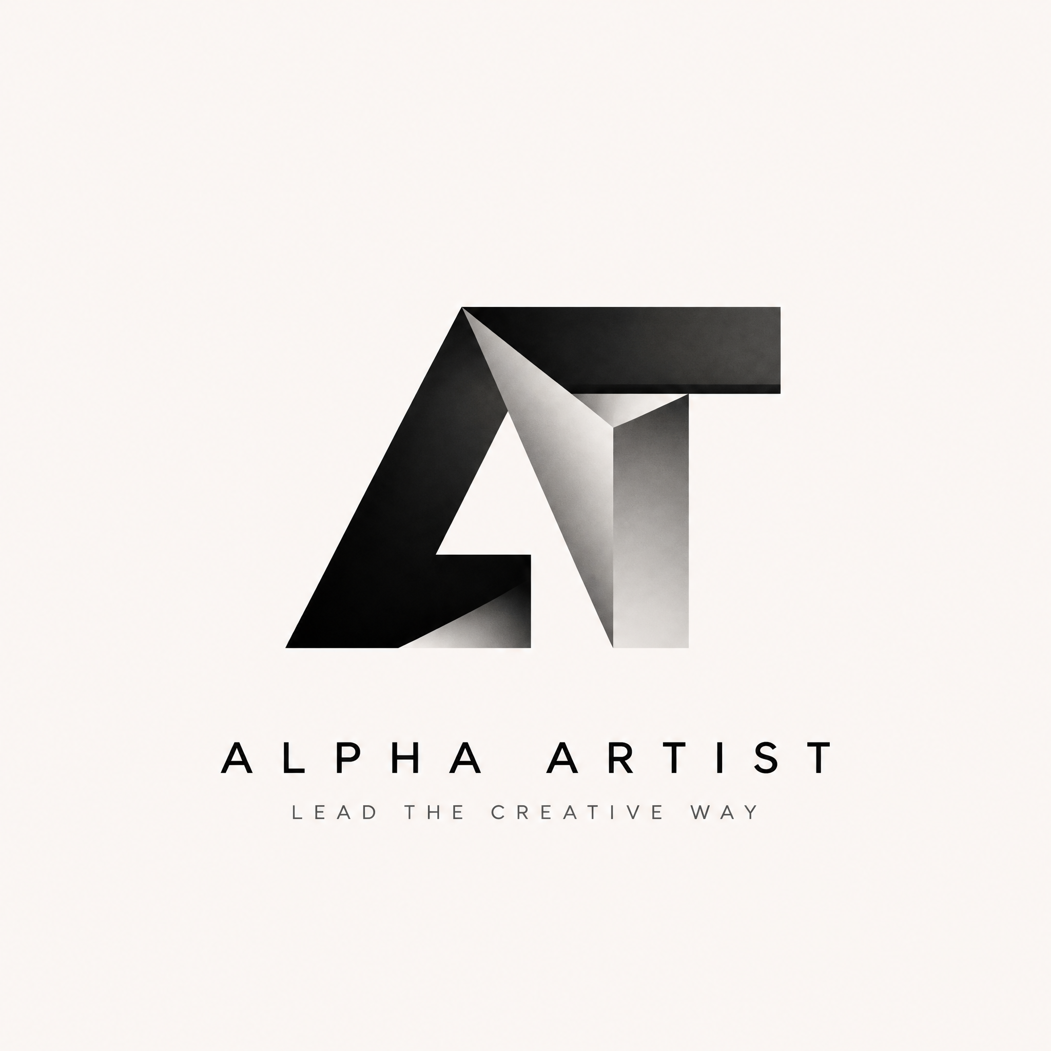 Create a clean premium logo design for Alpha Artist based on the letter ATurn the letter …