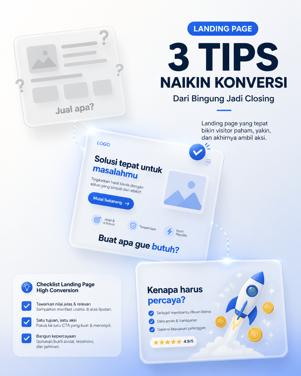 Create a vertical 4:5 (1080x1350) mixed-style visual for a social media post about landin…