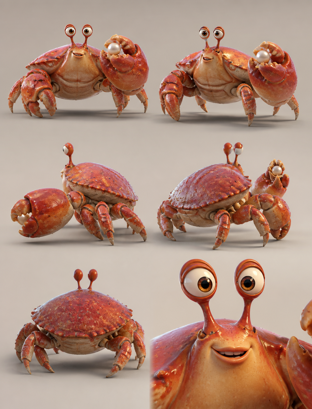 3D animated character reference sheet rendered in cinematic animation movie style — smoot…