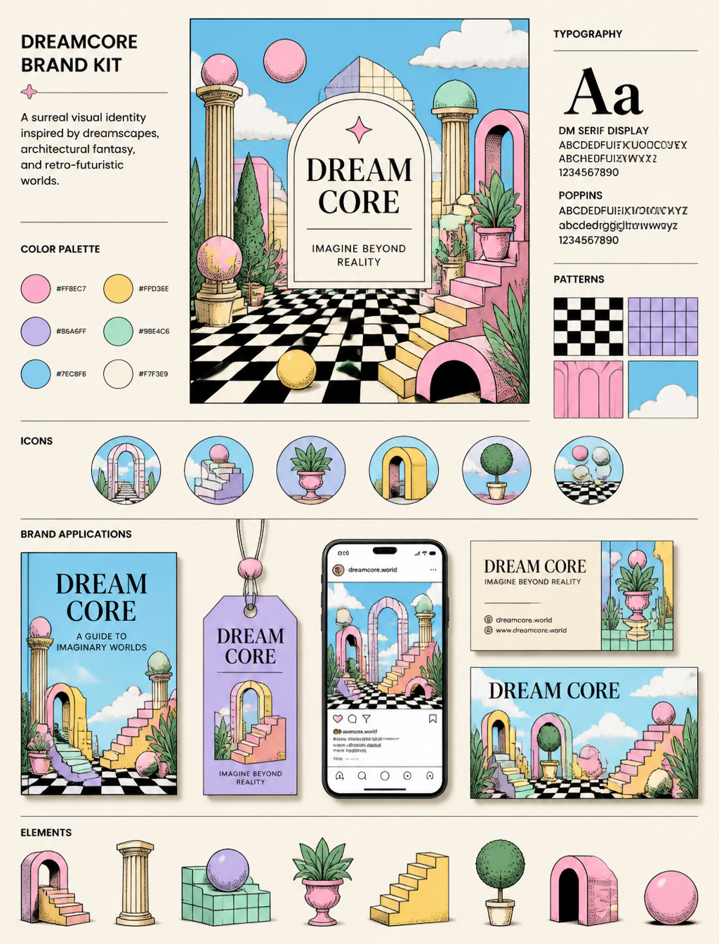 🎨✨ Built this complete Dreamcore Brand Kit using ChatGPT Image 2.A visual identity inspir…