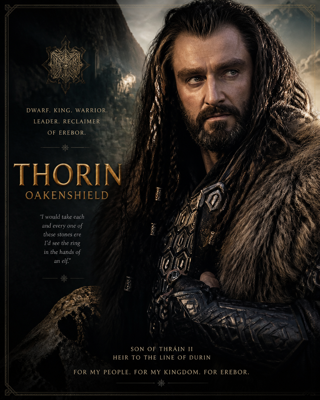character poster for  "Thorin Oakenshield"