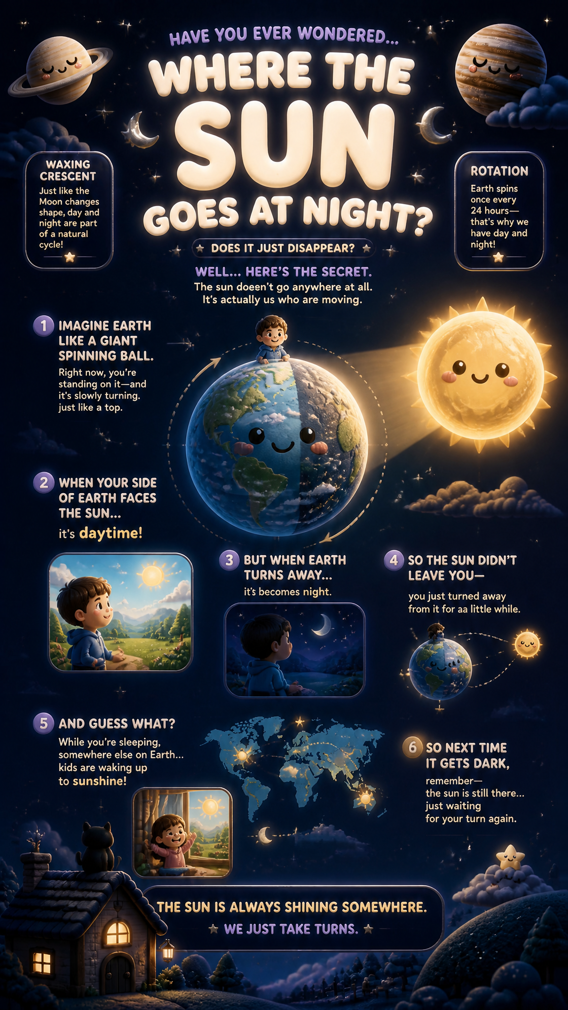 Have you ever wondered… where the sun goes at night?