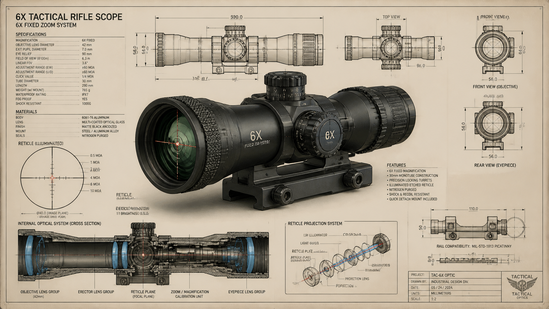 Prompt:Highly detailed technical blueprint sketch and realistic 3D–render fusion of a 6x …