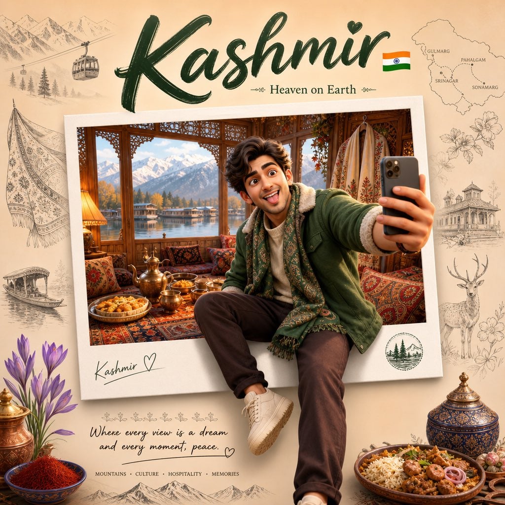 Create a premium collectible travel poster, Theme: [Place Name] The man from the attached…