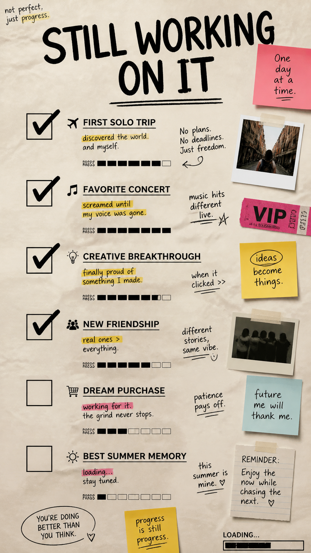 A premium 9:16 youth-culture editorial poster.Main Subject:A giant realistic checklist oc…