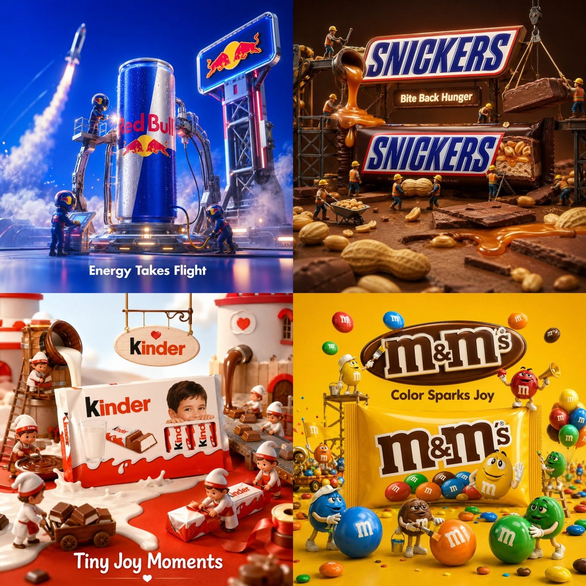 Create a premium playful 3D advertising poster for [Brand Name] using the attached brand …
