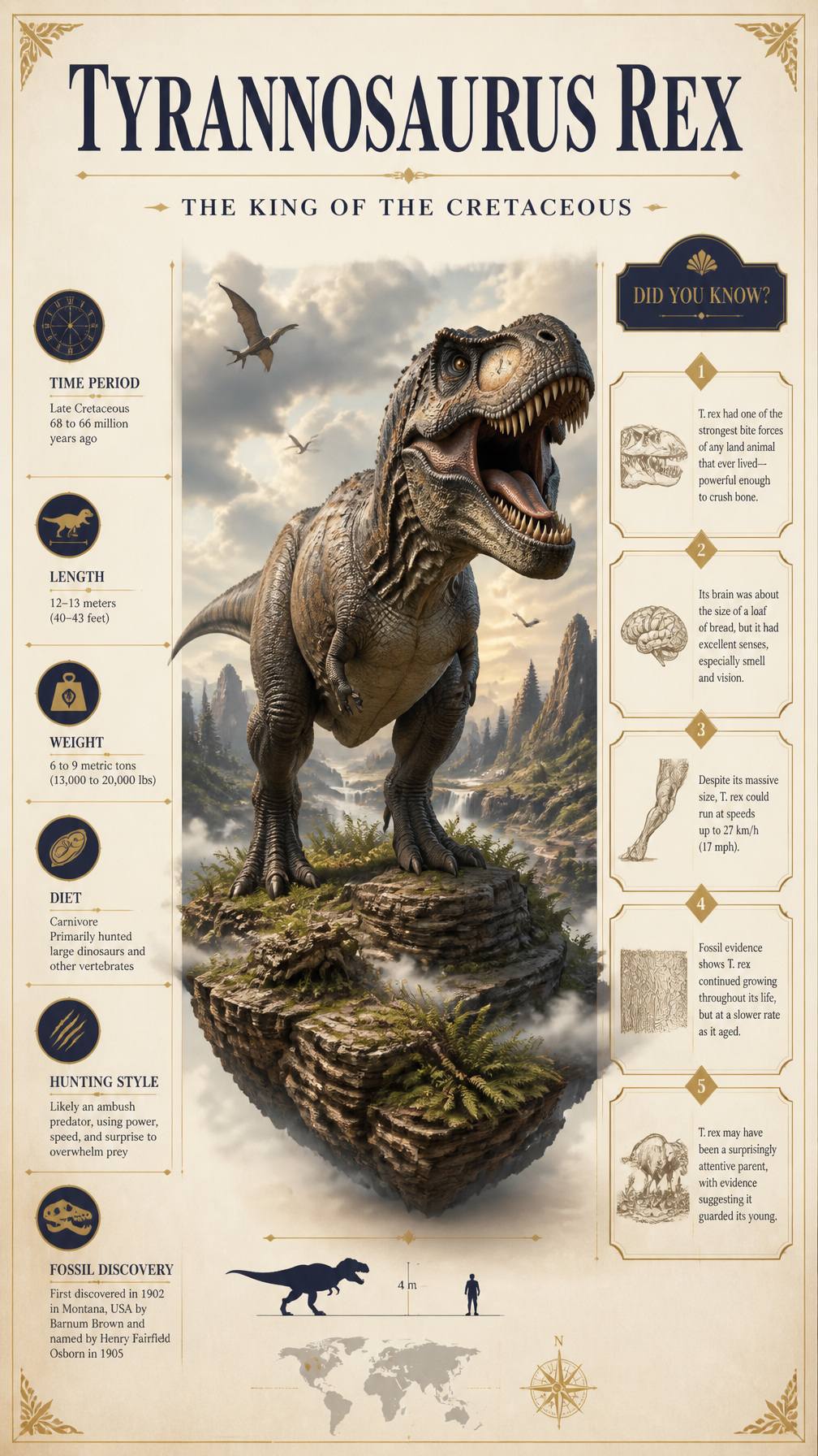 PROMPT:A premium editorial infographic poster in 16:9 horizontal format about the Tyranno…
