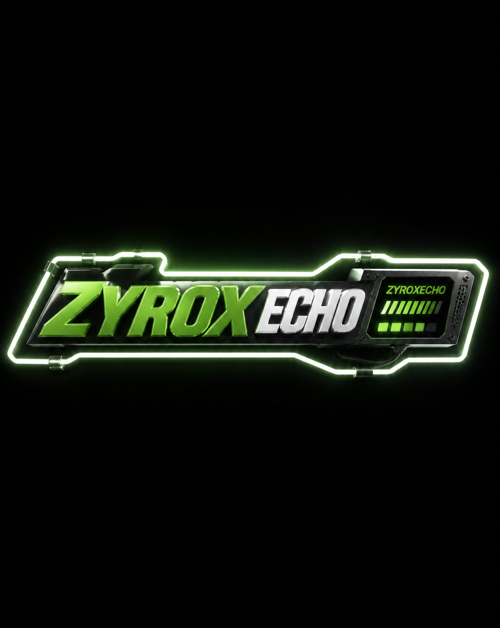 CREATE A ZYROX ECHO LOGO TAKE  THAT IMAGE AS A REFERRENCE EXACTLY LIKE THAT BUT ACCORDING…