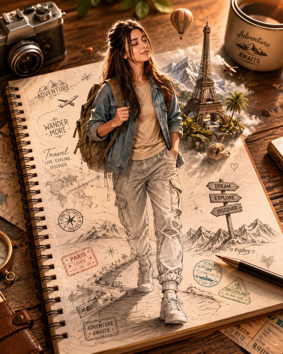 Create a stunning ultra-realistic 3D illusion artwork using the uploaded face as the exac…