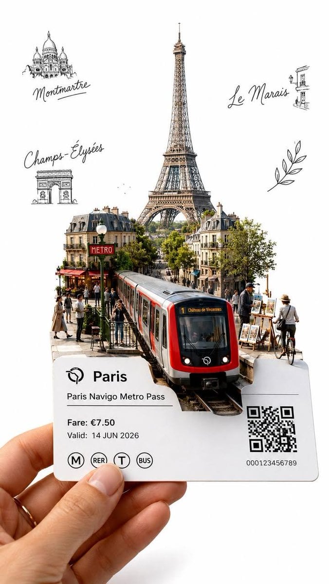 Create a highly detailed, premium travel-art illustration featuring a hand holding a whit…