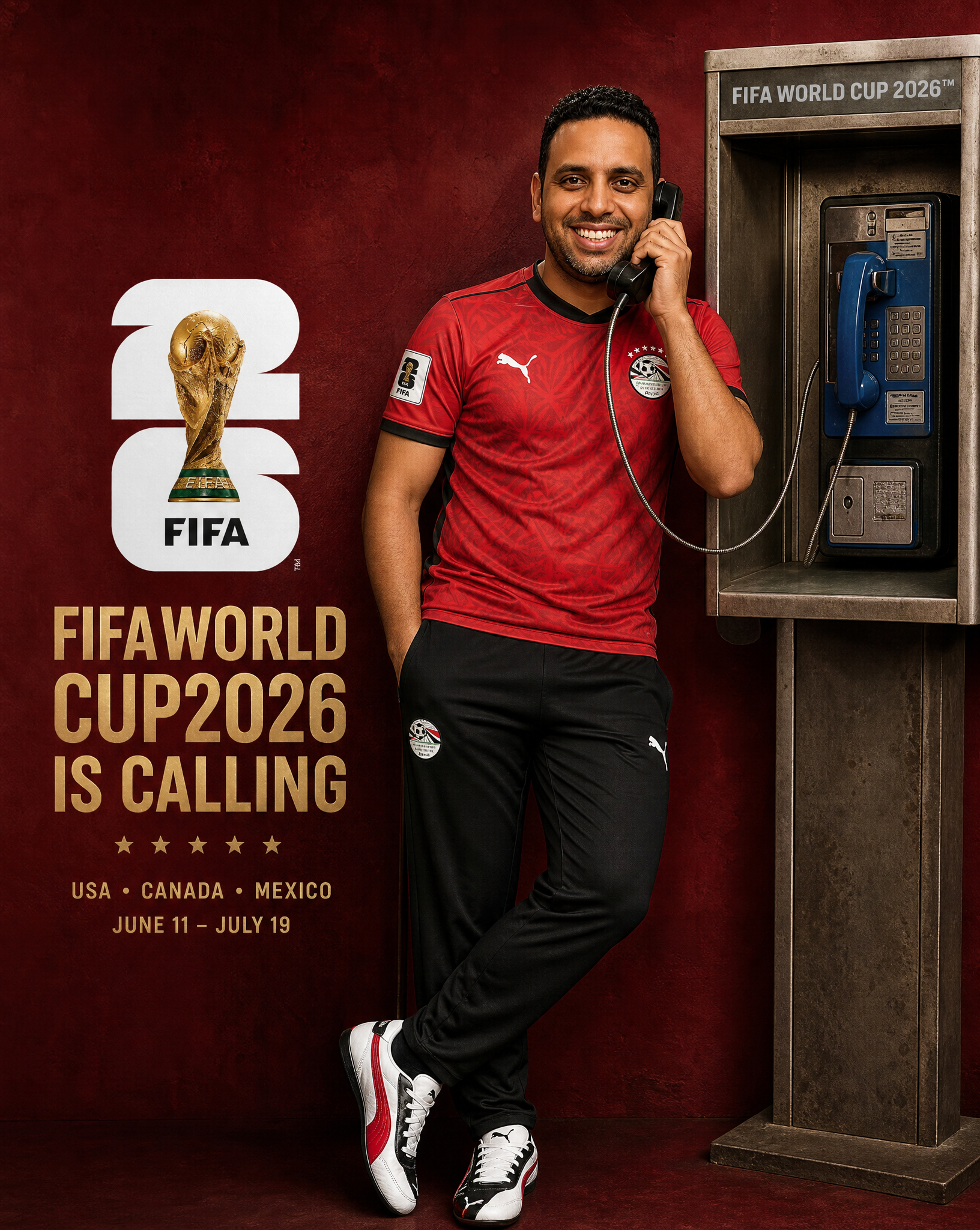Create an ultra-premium FIFA World Cup 2026 global advertising campaign poster featuring …