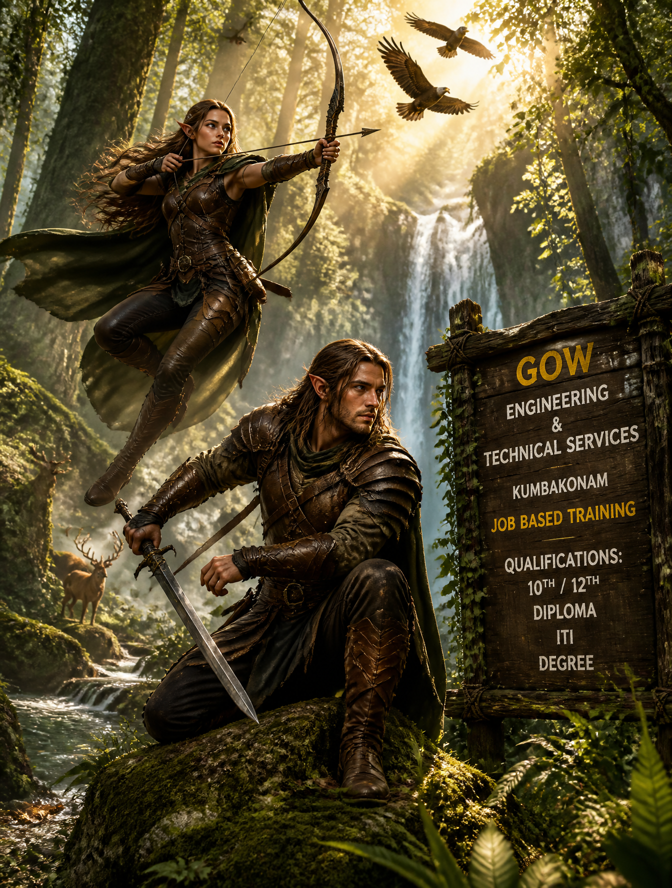 VIDEO PROMPTTitle: Elven Guardians of the Forest – Epic Fantasy CinematicScene Overview: