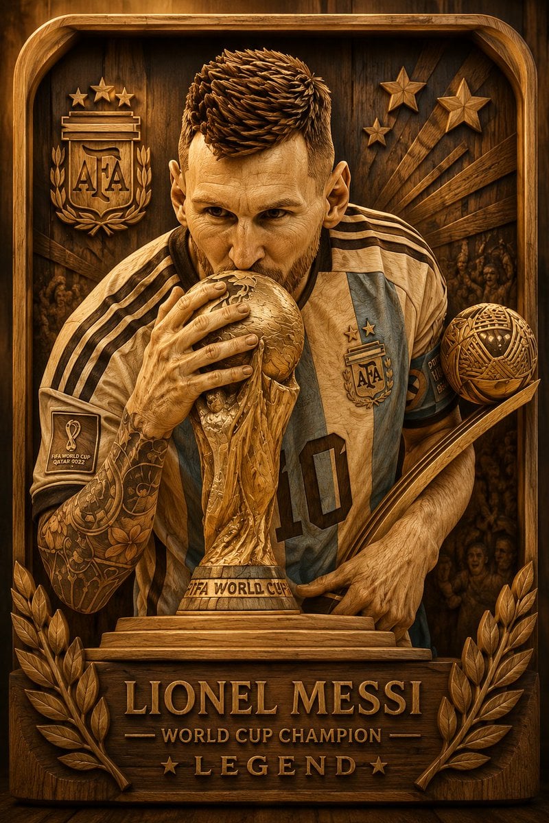 Transform the uploaded image into an ultra-premium handcrafted wooden masterpiece poster.