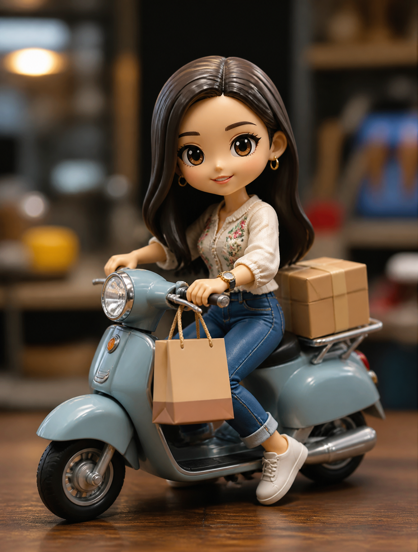 Prompt:Transform the uploaded image into a premium miniature collectible toy version of t…