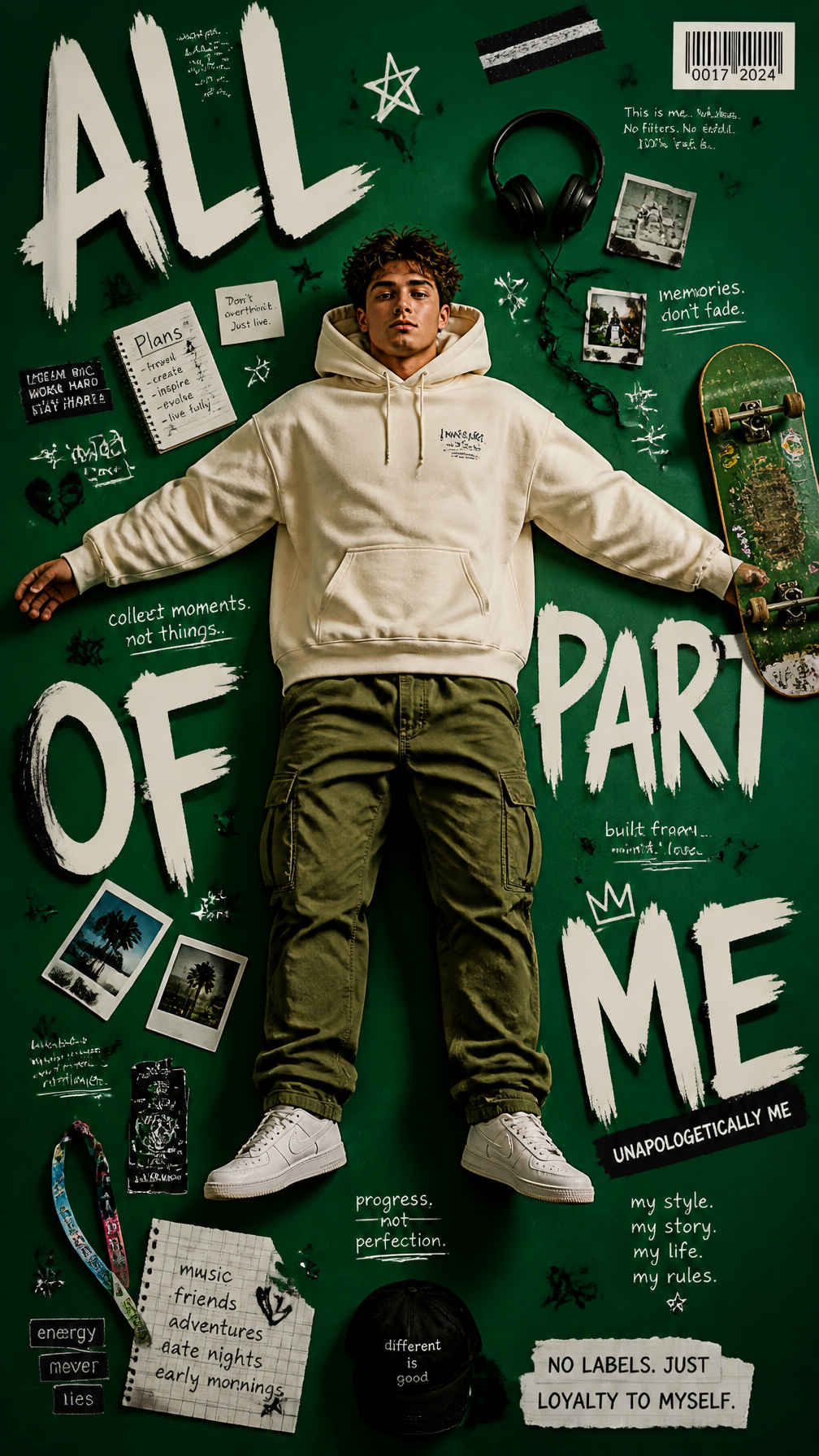 A premium 9:16 streetwear editorial advertising poster.Main Subject:
