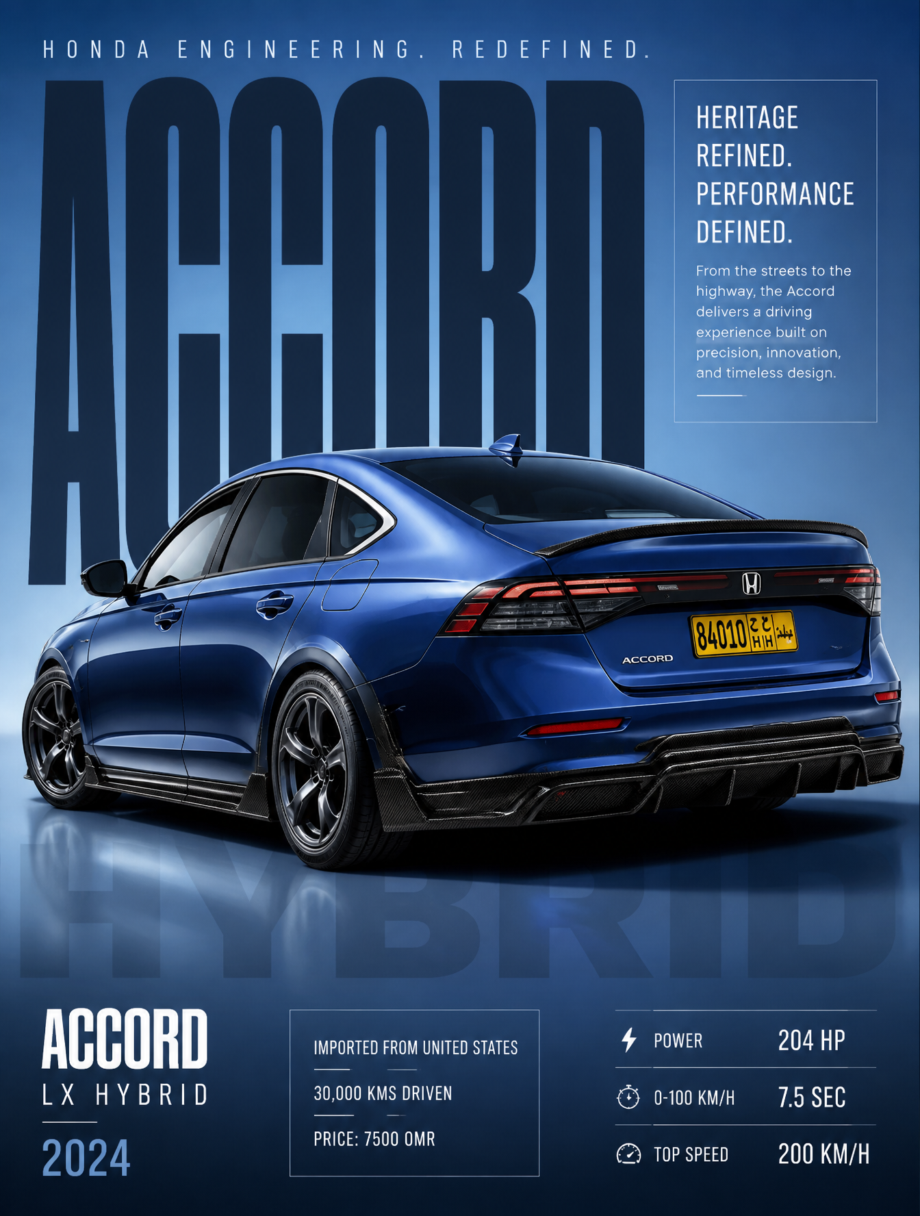 Honda Accord 2024, Fast and Furious inspired aesthetic, premium automotive editorial post…