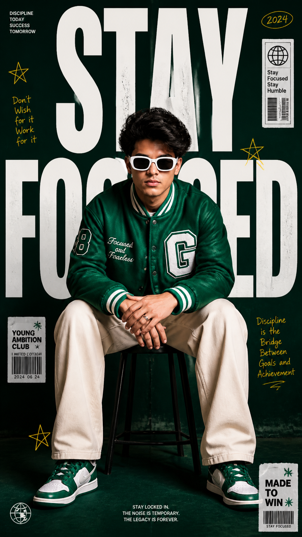 Use the uploaded face as the exact facial reference.A premium 9:16 streetwear editorial a…