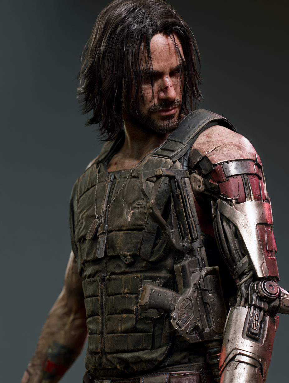 Generate a fully original protagonist with exact physical appearance, proportions, clothi…
