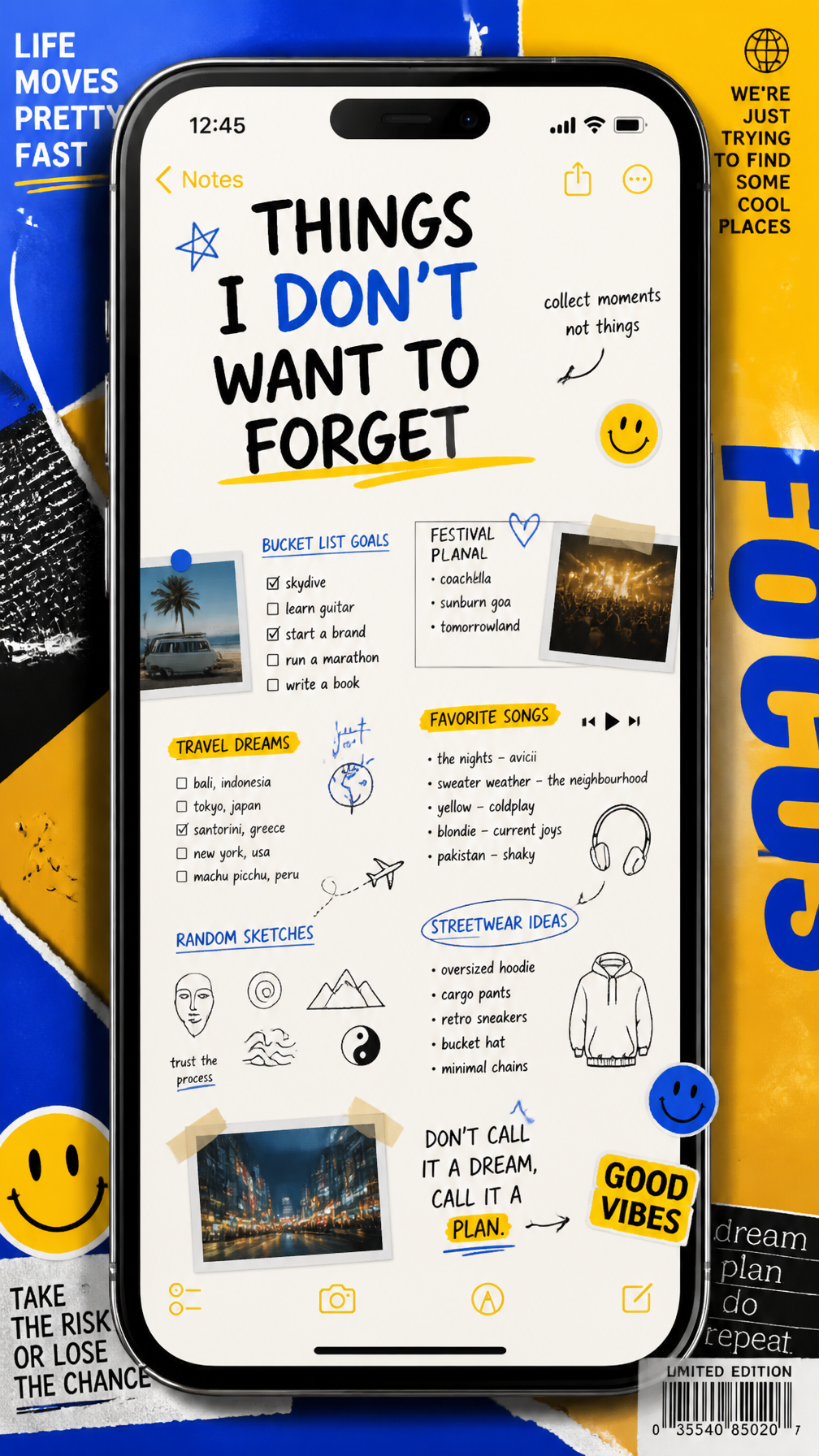 A premium 9:16 lifestyle advertising poster.Main Subject:A giant realistic smartphone not…