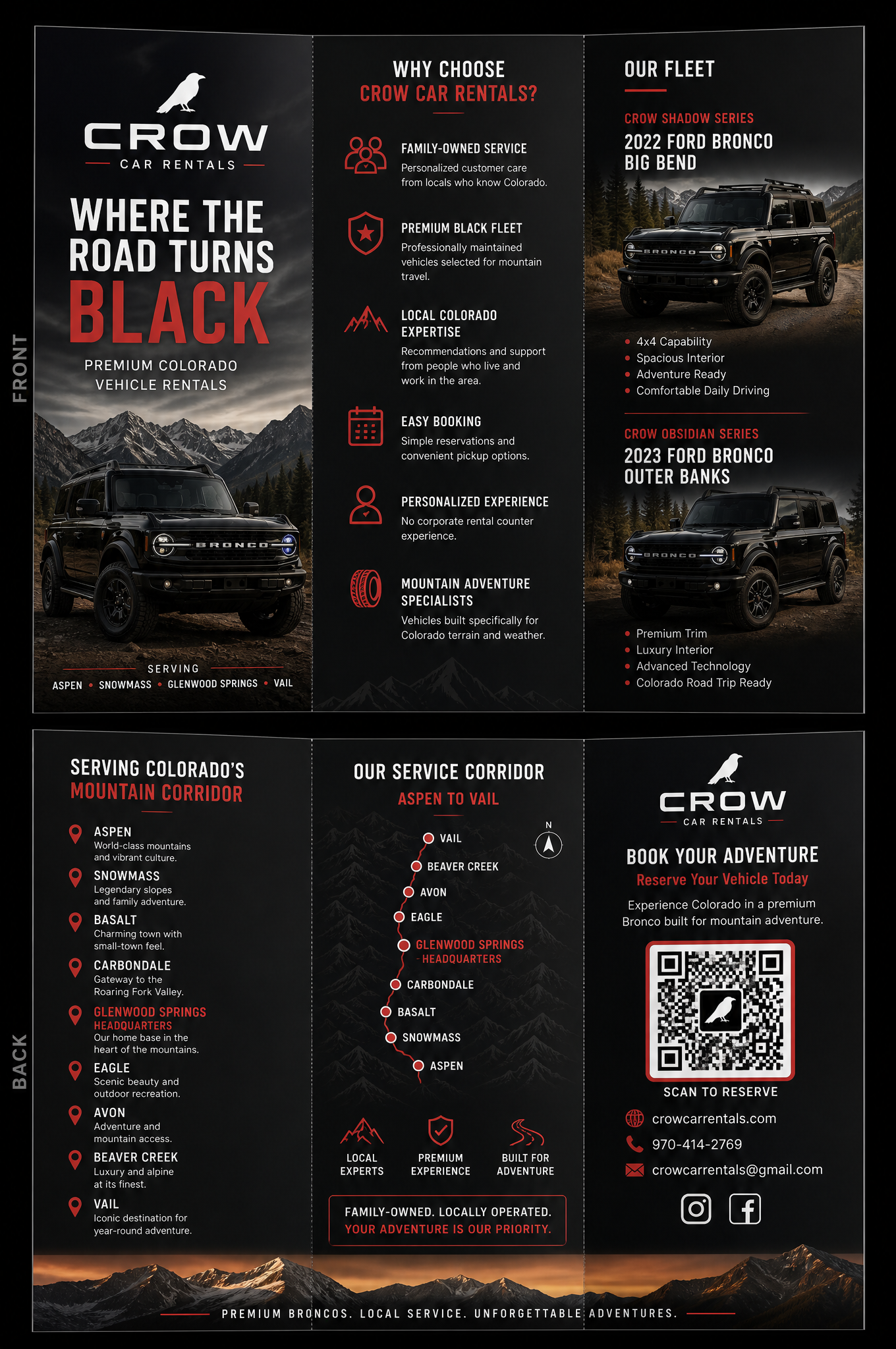Design a Premium Print-Ready Tri-Fold Brochure for Crow Car RentalsProject OverviewDesign…