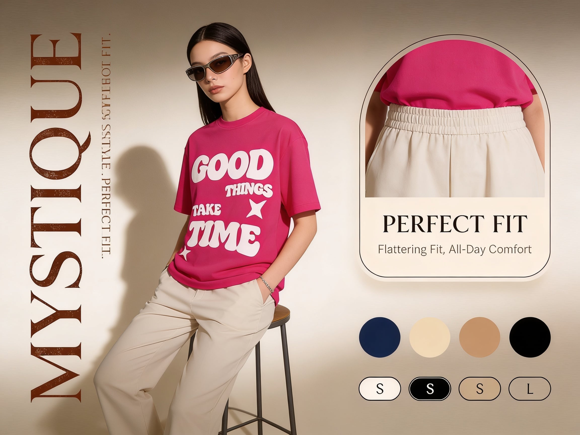 Luxury fashion advertisement poster, ultra-premium editorial style (Gucci aesthetic), sof…