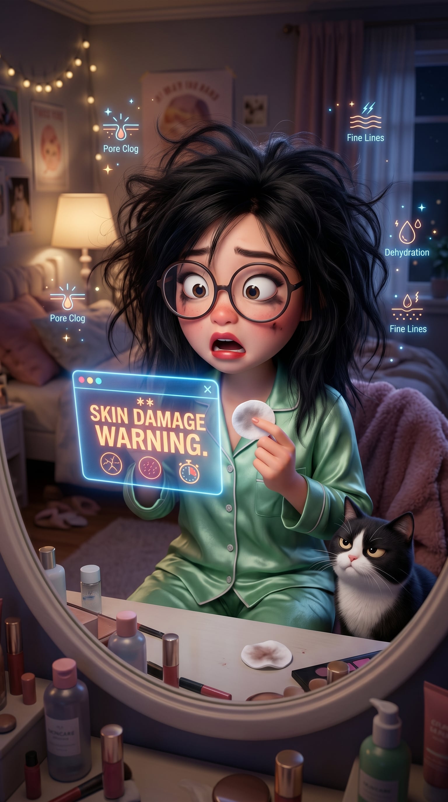 Create image of a humorous Hyper-realistic 3D render in the style of Pixar/Dreamworks ani…