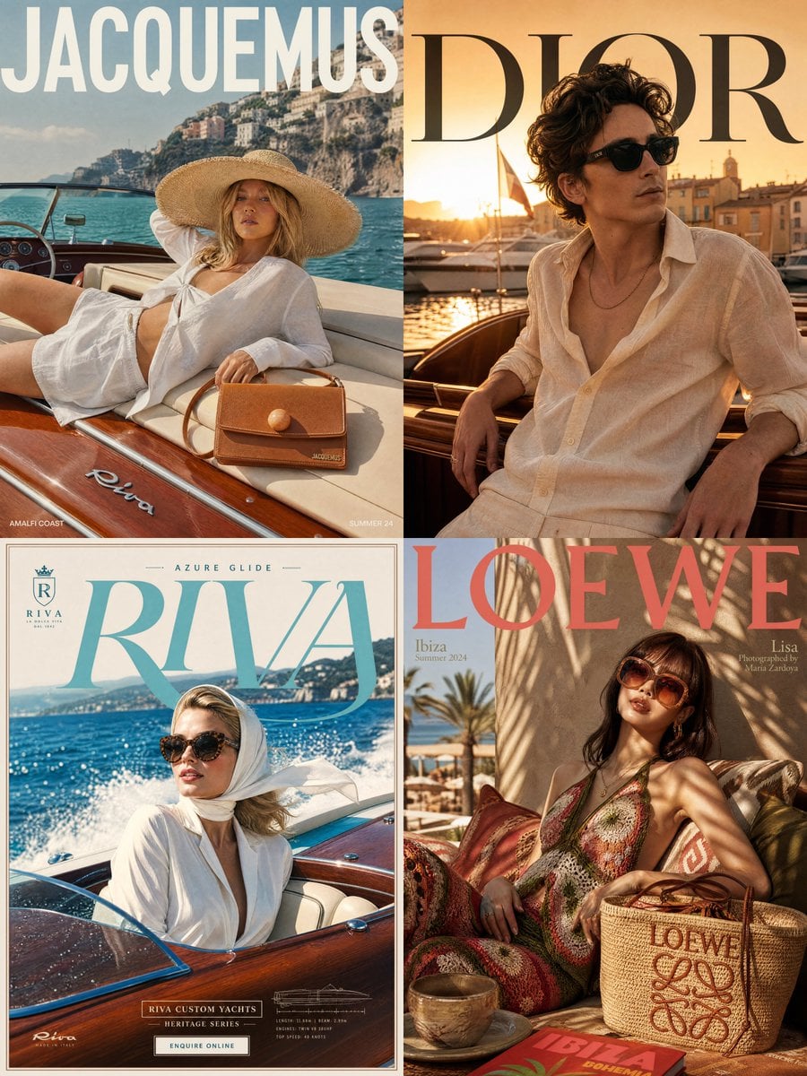 Margot Robbie for Riva Yachts is the ultimate summer vibe. Silk headscarf, tortoiseshell …