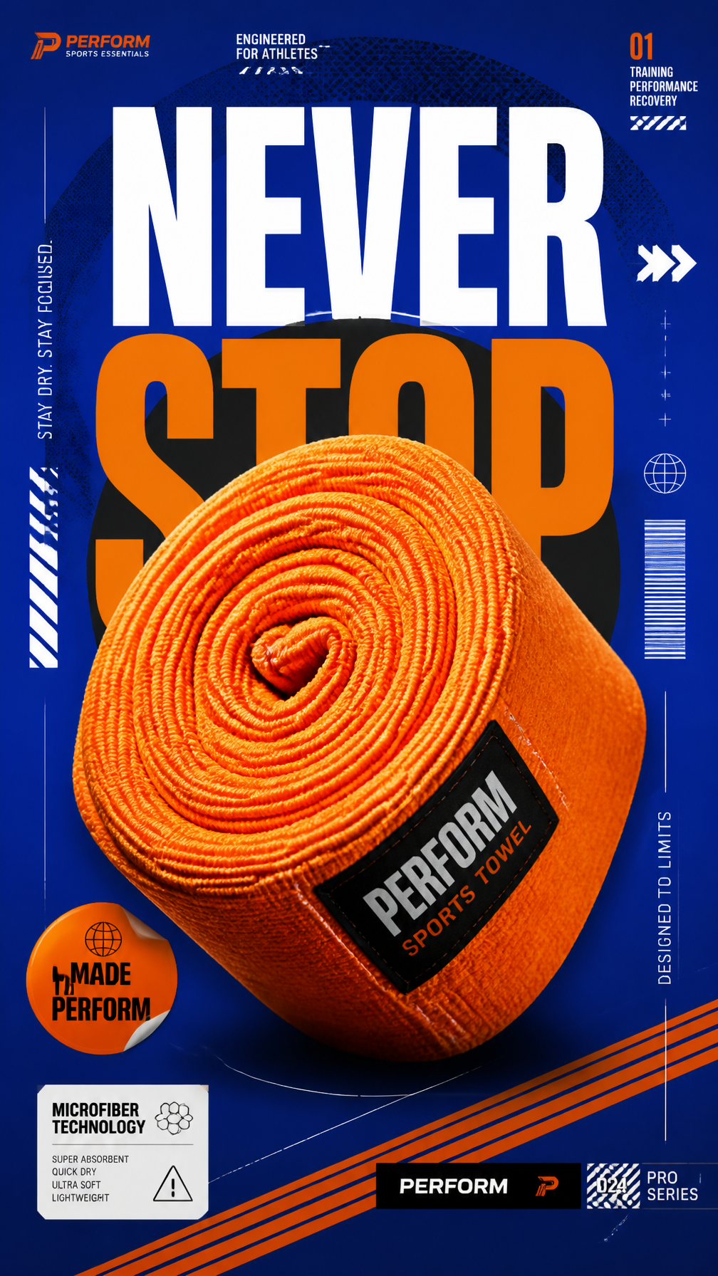 A premium 9:16 sports-fashion advertising poster.Central Subject: