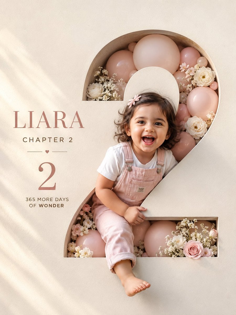 Professional luxury birthday poster, 3:4 portrait composition, ultra high-end studio phot…