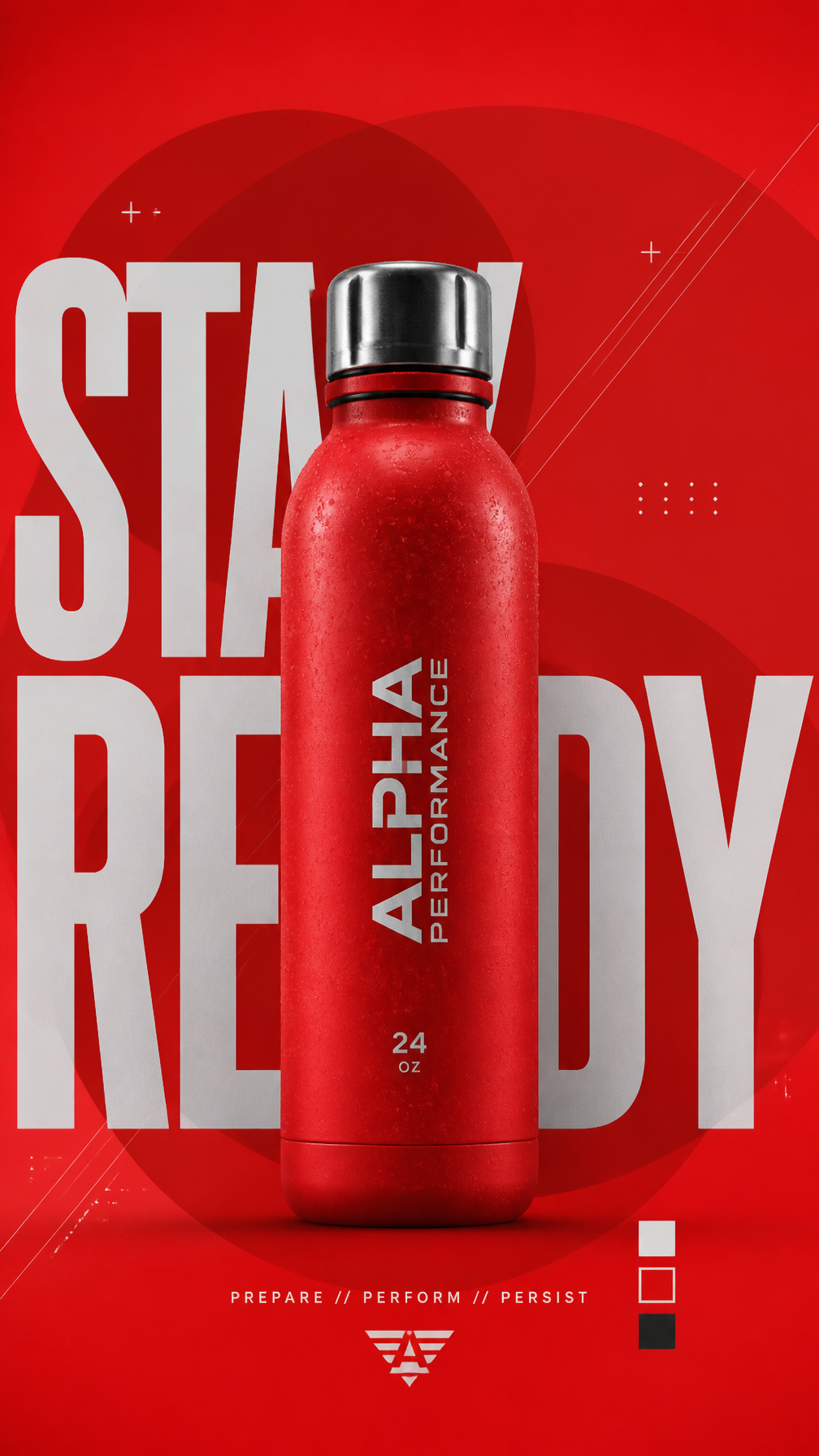 A premium commercial sports campaign poster.Central Subject:A single high-performance reu…
