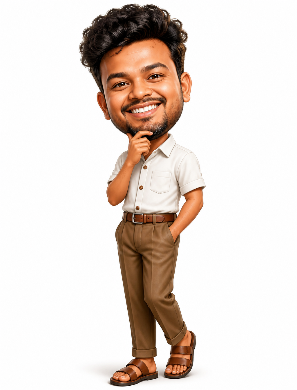 image1 A highly detailed 3D caricature of a cheerful man